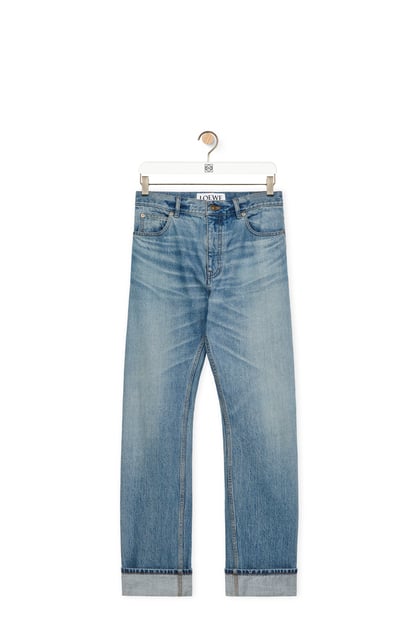 LOEWE Straight leg jeans in denim 復古藍 plp_rd