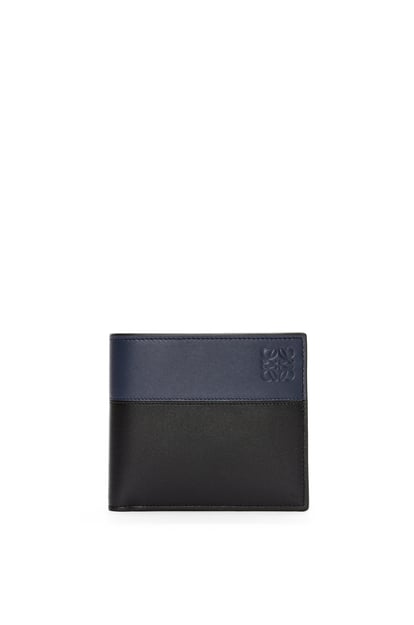 LOEWE Bifold wallet in shiny calfskin 黑色/深海軍藍 plp_rd