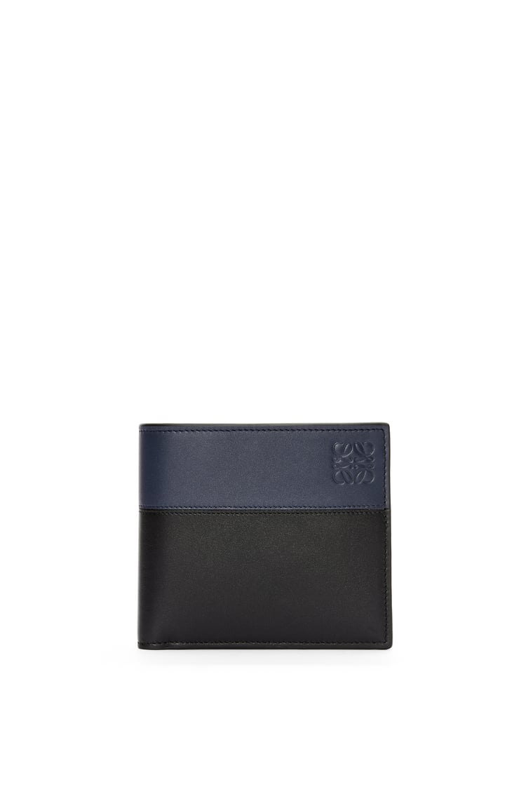 LOEWE Bifold wallet in shiny calfskin Black/Deep Navy