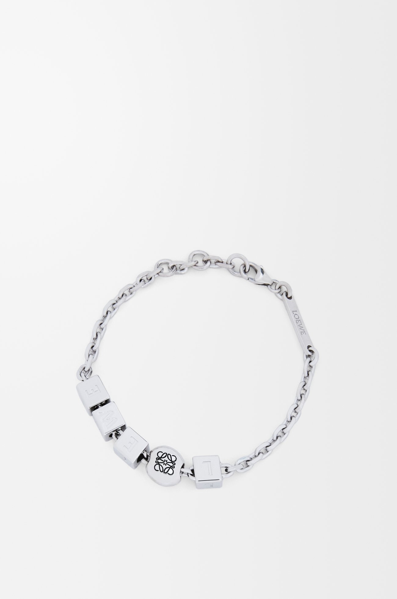 LOEWE Pulsera Pebble Cube en plata de ley Plata