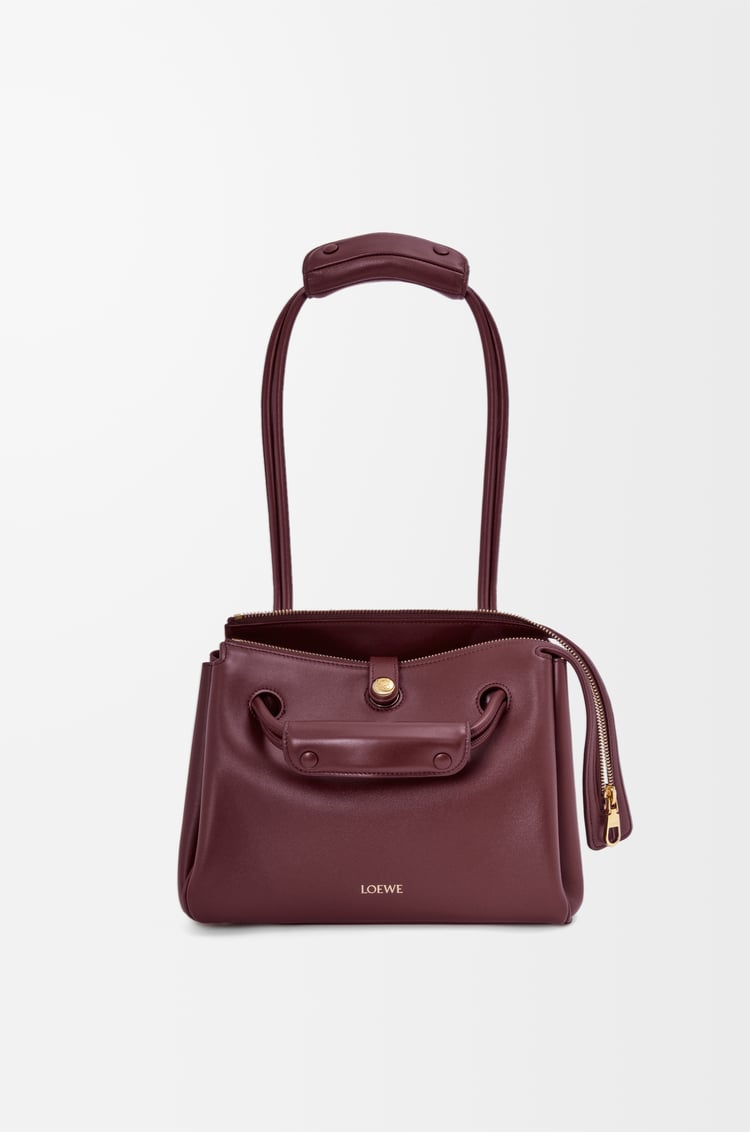 LOEWE Small Madrid bag in supple calfskin Dark Burgundy
