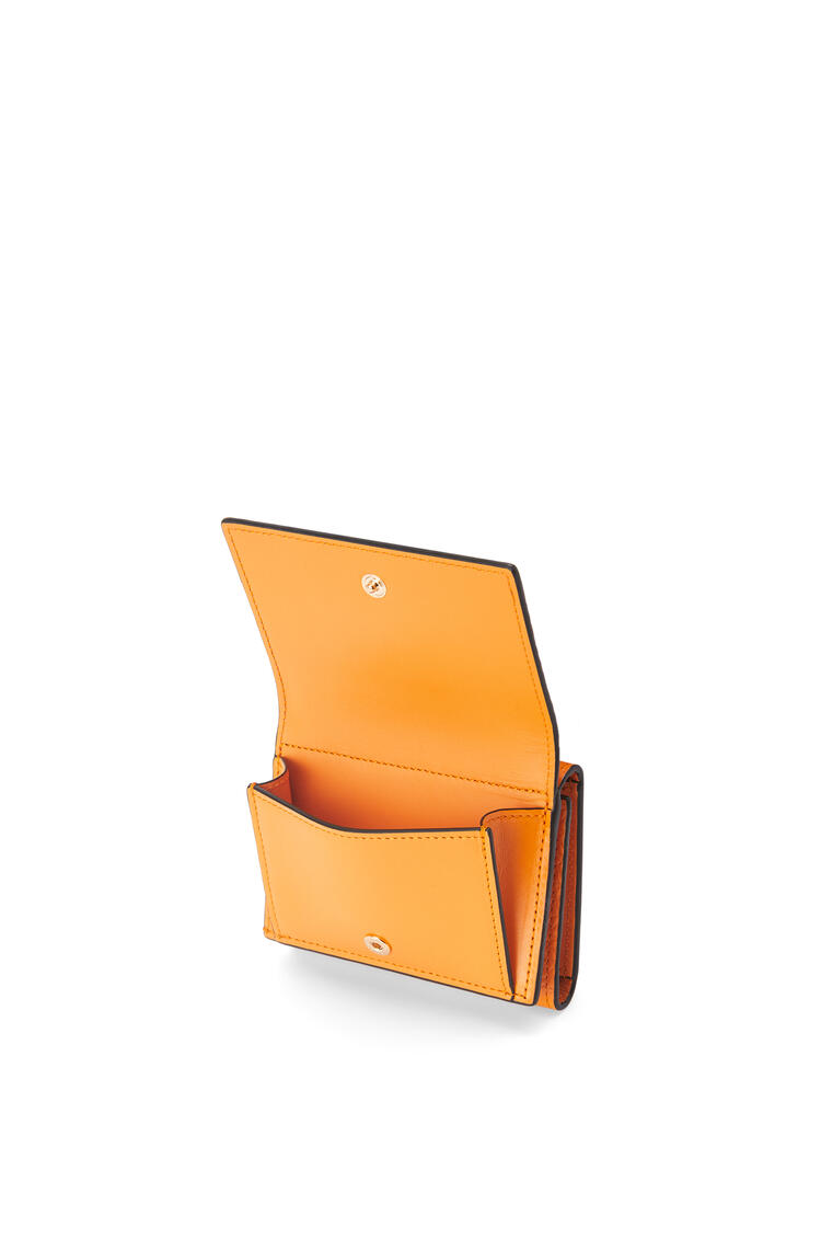 LOEWE Repeat trifold wallet in embossed silk calfskin Mandarin