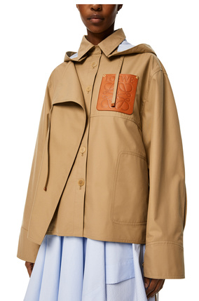 LOEWE Military hooded parka in cotton Sweet Caramel plp_rd