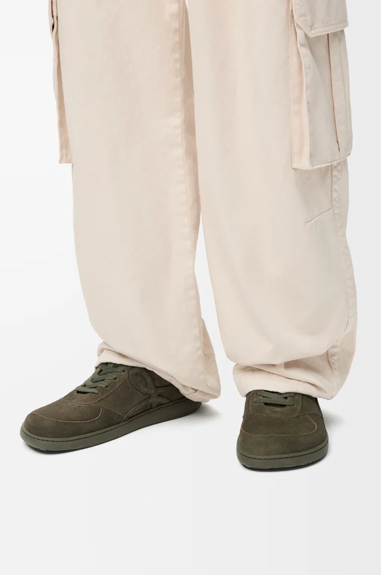 LOEWE Zapatilla Jambo en ante de piel de ternera Verde Oliva