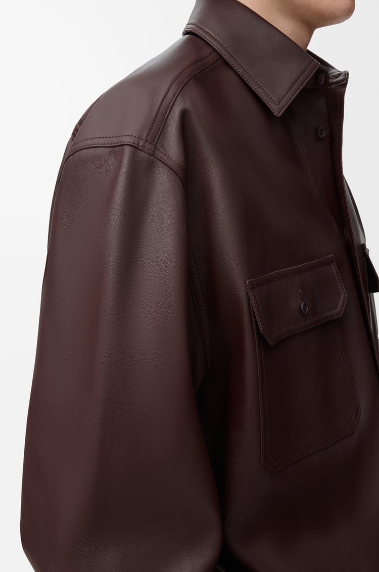 LOEWE Surchemise en cuir d'agneau nappa Marron Chocolat