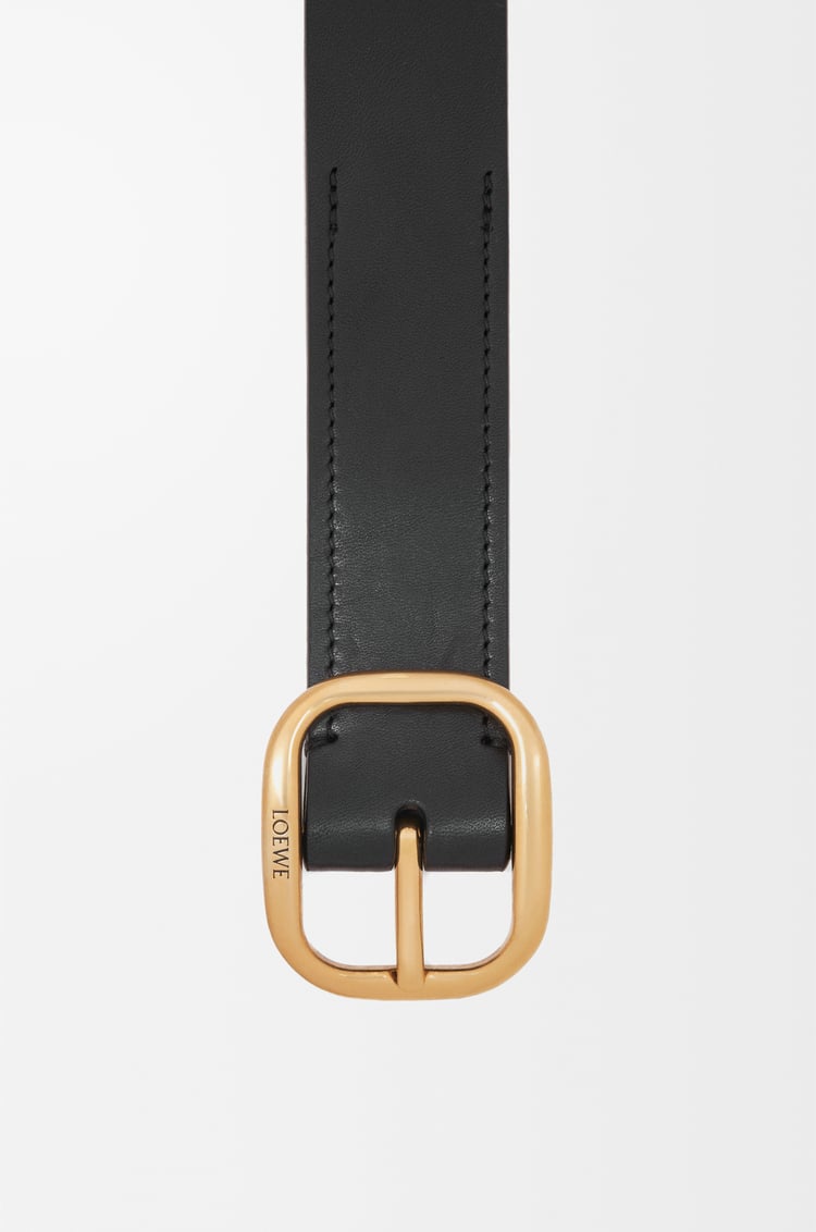 LOEWE Cinturón curvilíneo en piel de ternera  Negro/Dorado