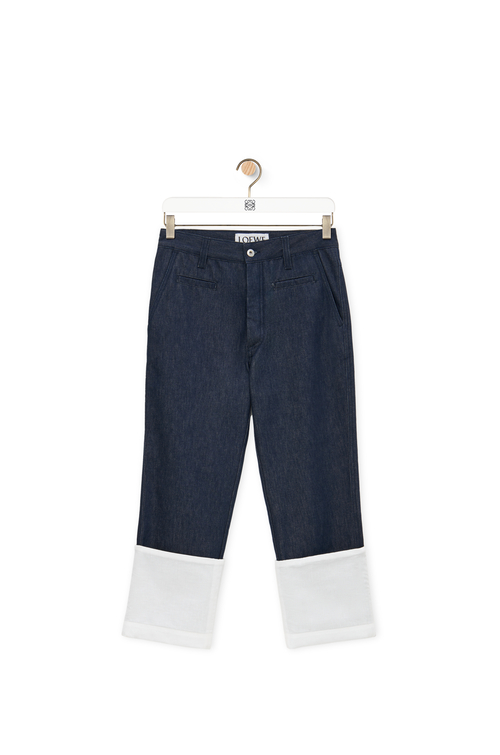 Fisherman jeans in denim Raw Denim - LOEWE 