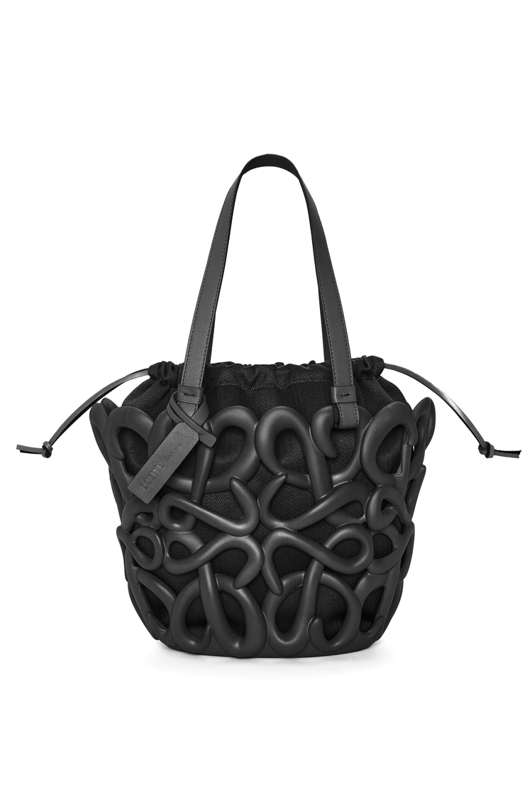 Anagram inflated basket in light foam rubber Black - LOEWE