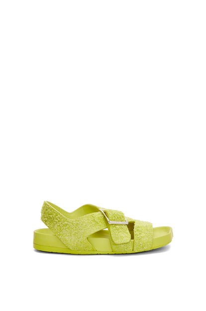 LOEWE Ease Buckle sandal in brushed suede Lime plp_rd
