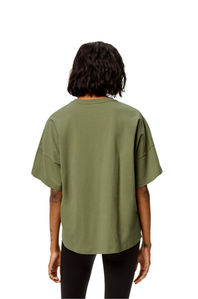 LOEWE Anagram棉質寬鬆短袖T 恤 豆沙綠