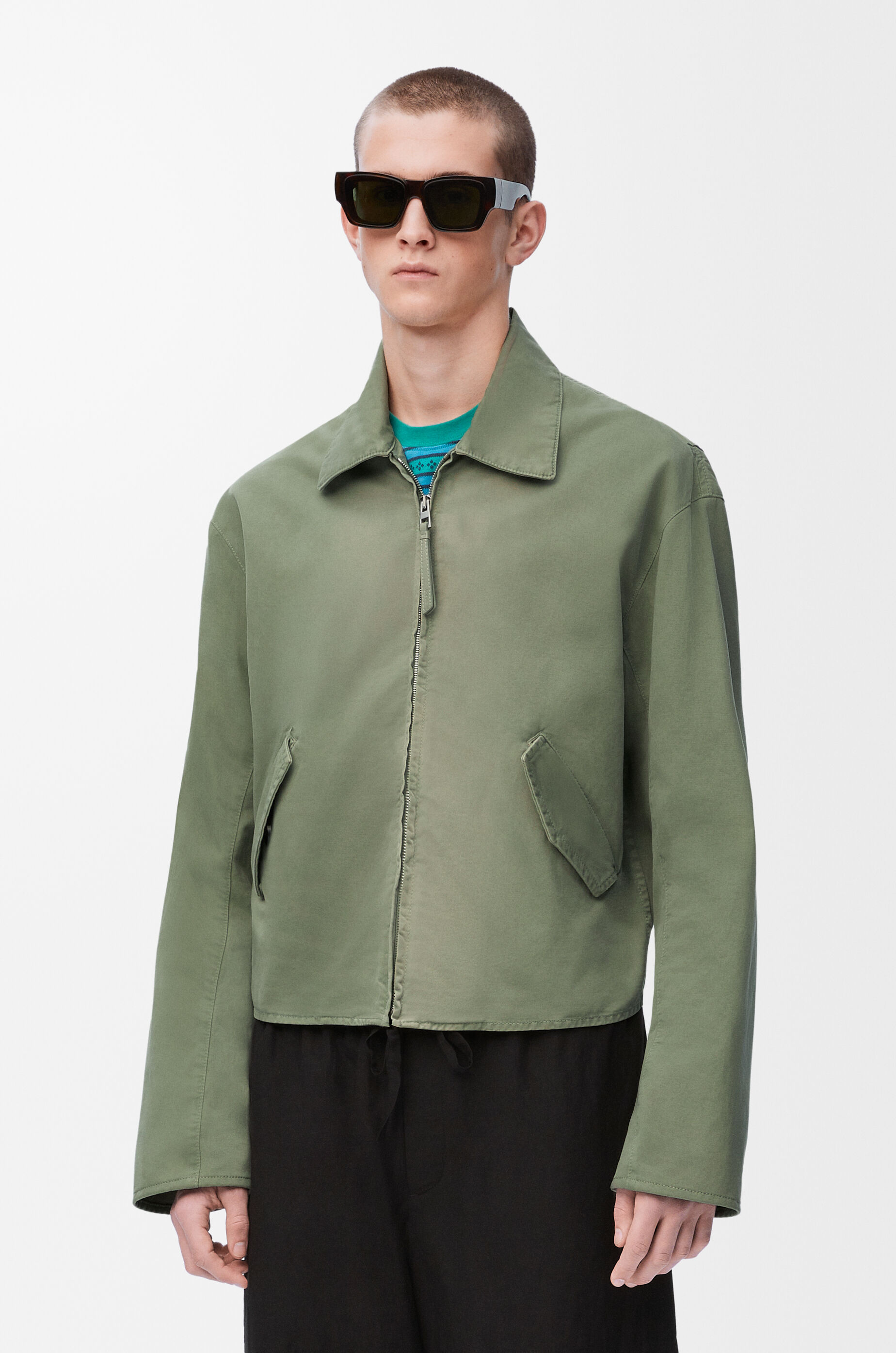 Anagram jacket in cotton Green - LOEWE