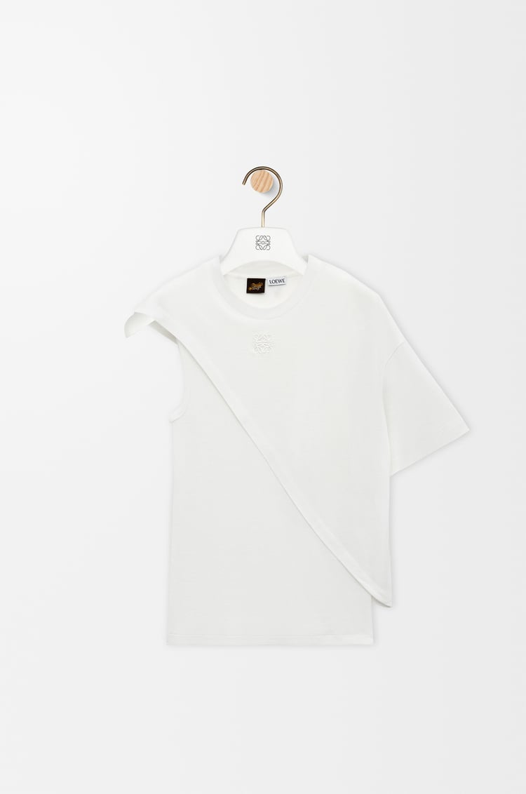 LOEWE Draped top in lyocell Off-white