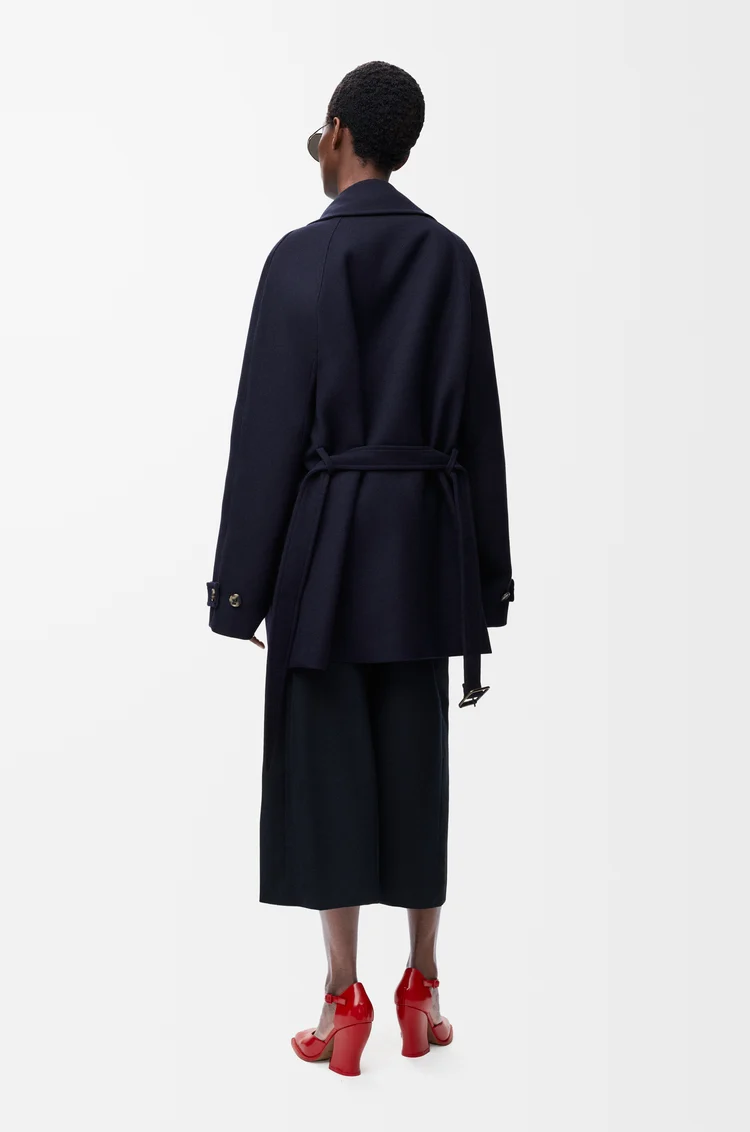LOEWE Coat in wool blend Navy Blue