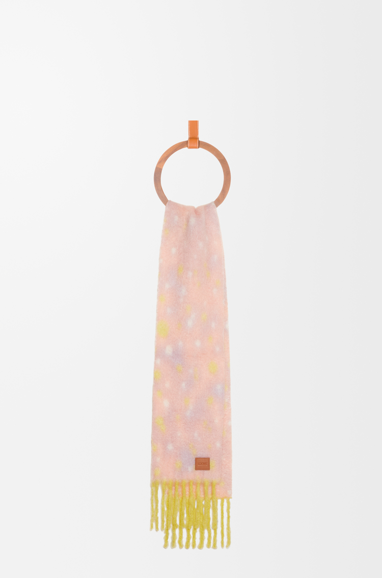 LOEWE スカーフ（モヘア&ウールブレンド） ピンク/マルチカラー