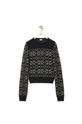 LOEWE Anagram devore sweater in wool Black plp_rd