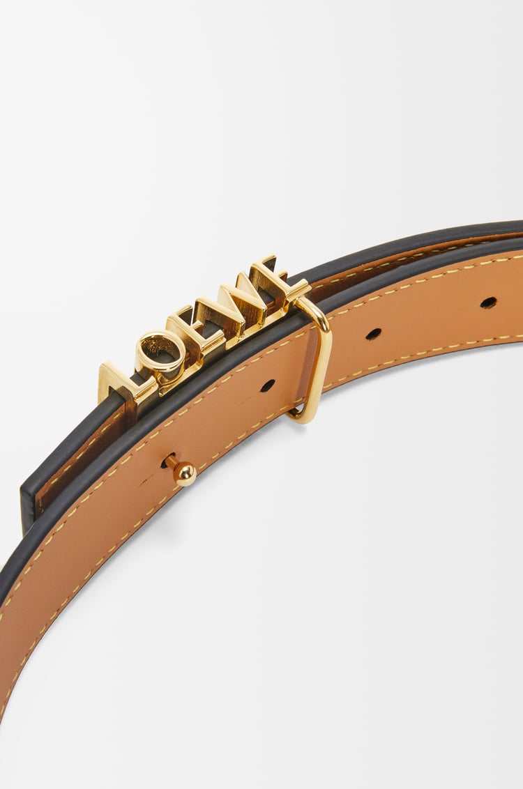 LOEWE LOEWE graphic belt in classic calfskin Black/Gold