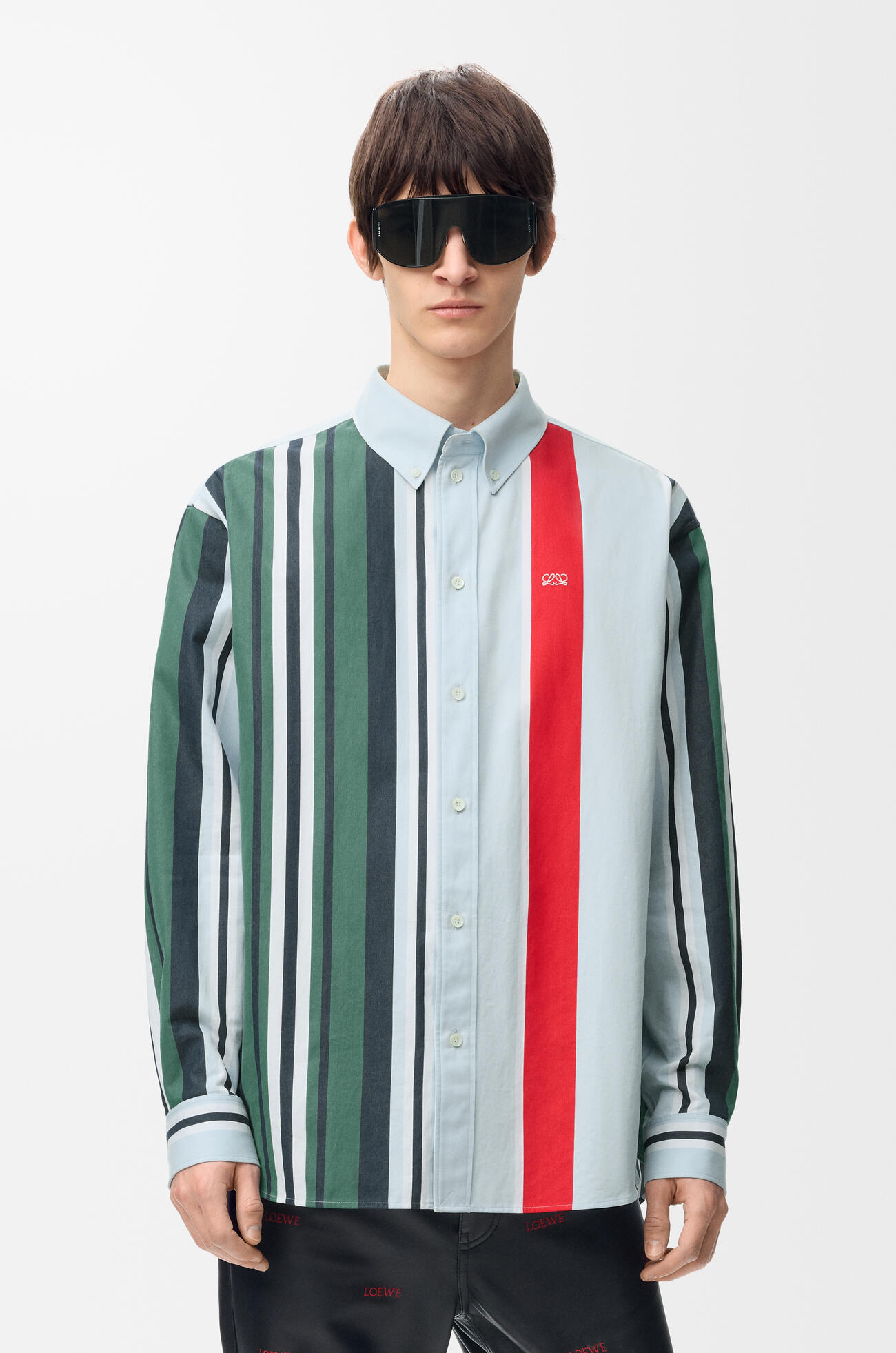 LOEWE Camisa en algodón Azul/Multicolor