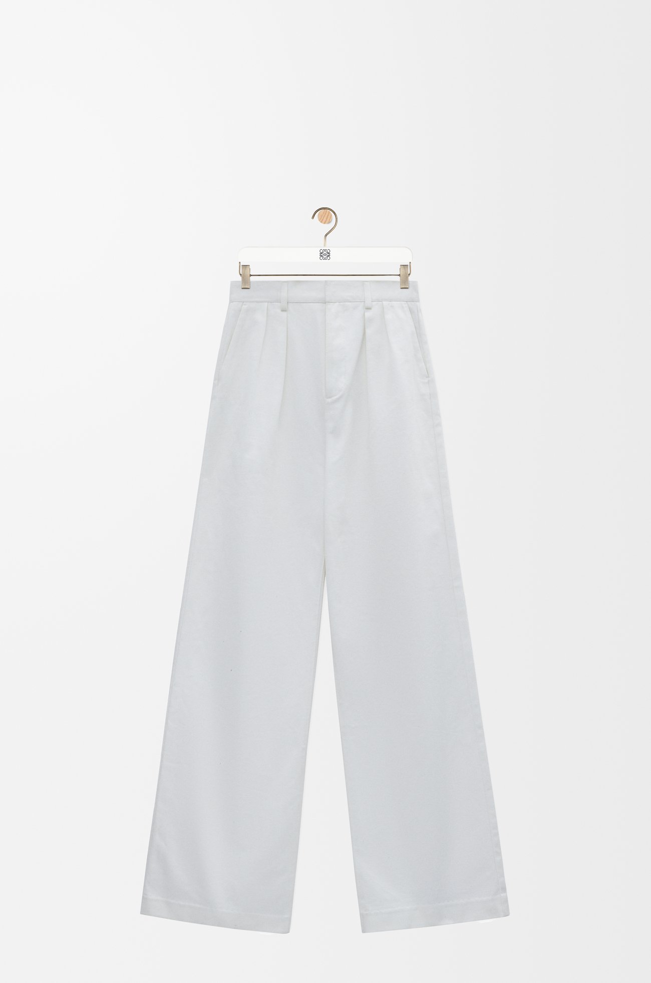 LOEWE Pleated trousers in denim White plp_rd