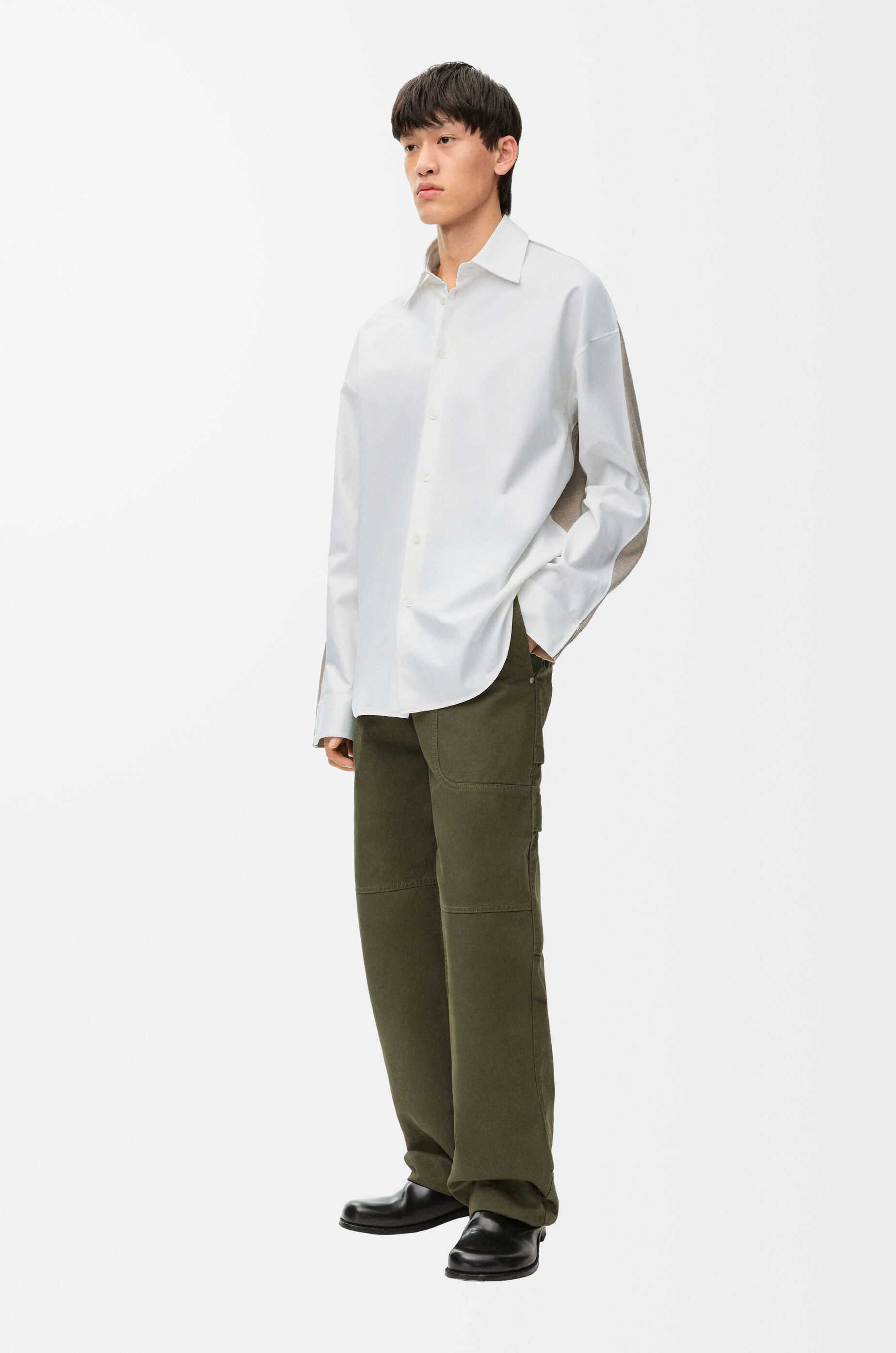 Hybrid shirt in cotton and wool White - LOEWE