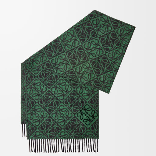 アナグラム スカーフ（ウール&カシミヤ） グリーン - LOEWE 