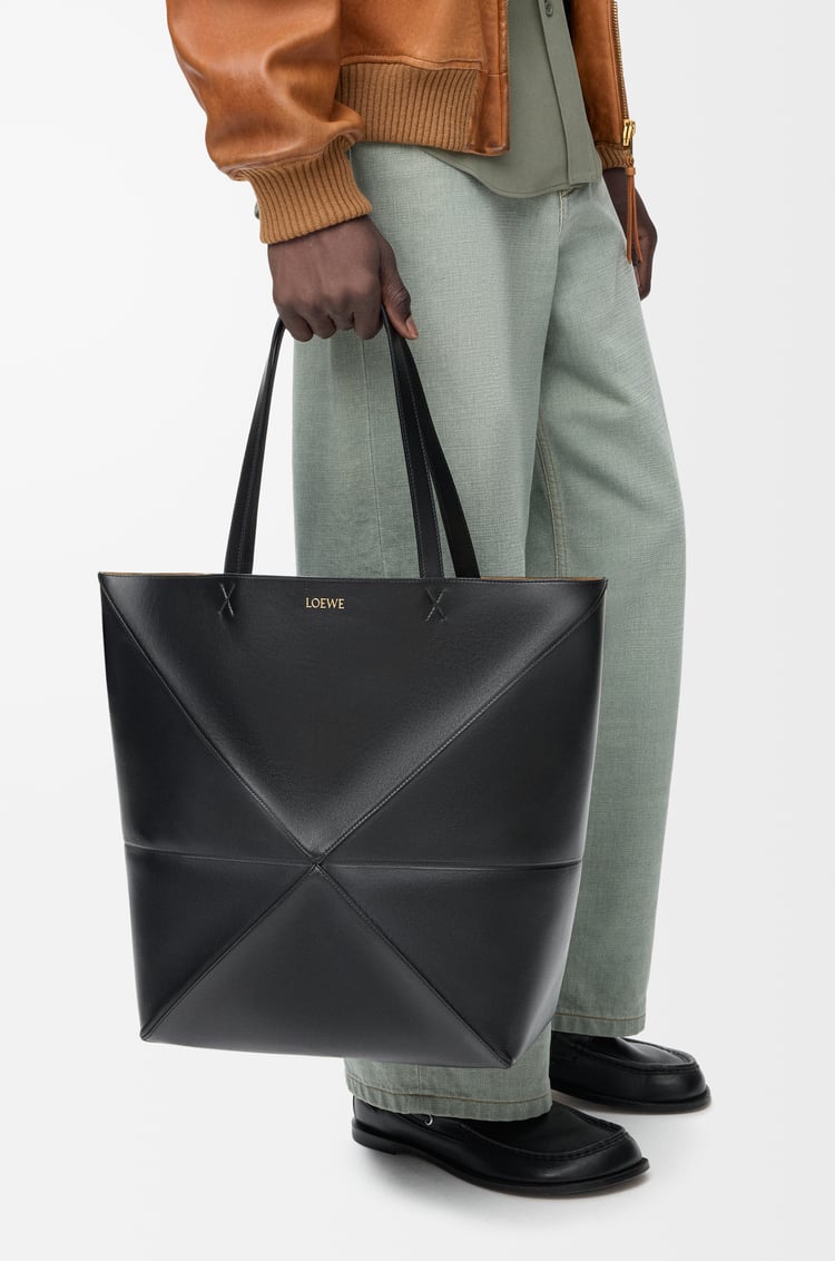 LOEWE パズルフォルド トート XL（シャイニーカーフ） ブラック