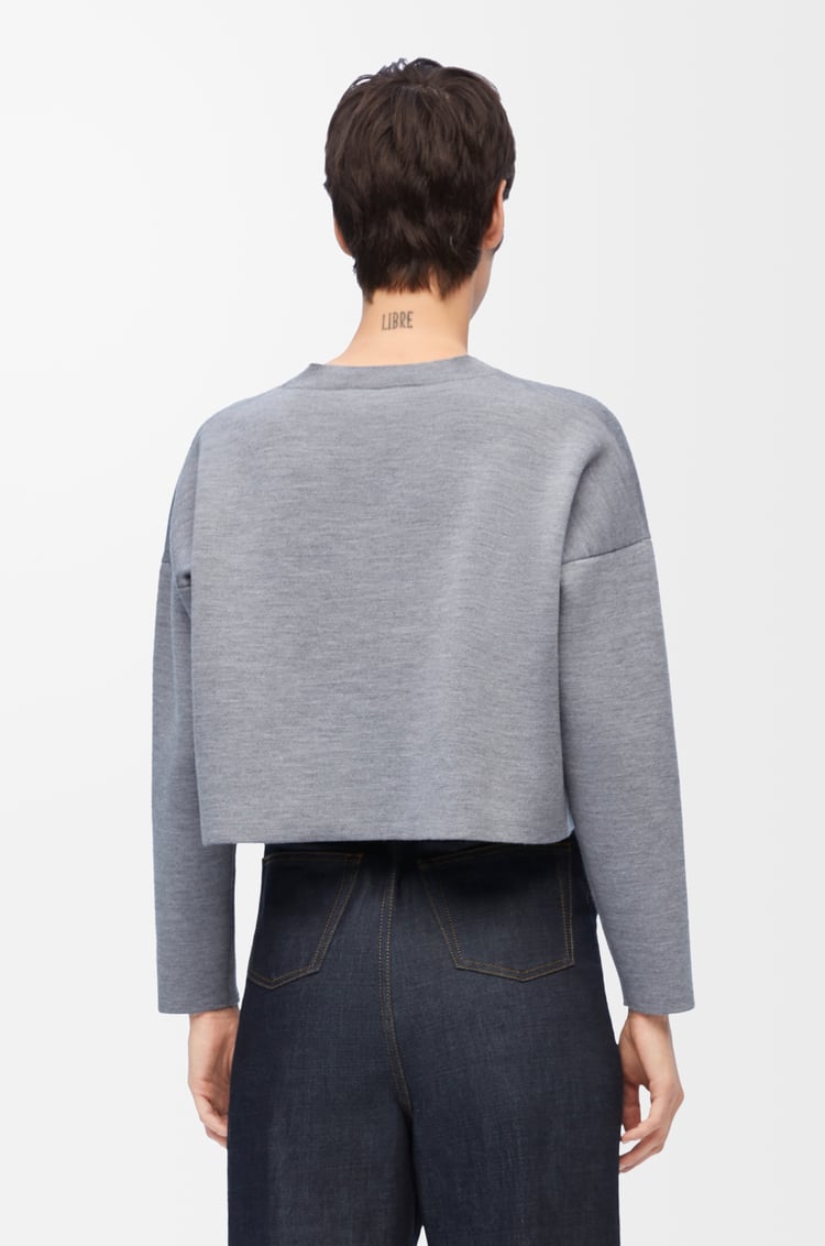 LOEWE Anagram sweater in wool Light Grey