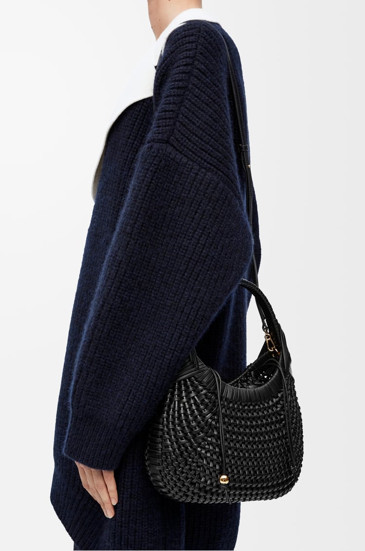 LOEWE Bolso Diamond Hobo en piel de ternera Negro