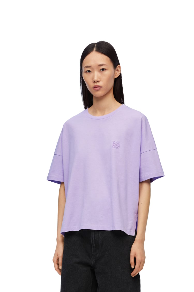 LOEWE Boxy fit T-shirt in cotton Baby Lilac