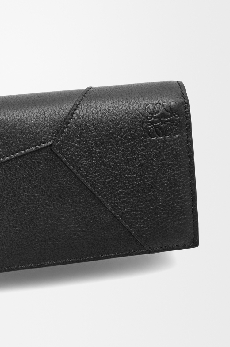 LOEWE Puzzle long horizontal wallet in classic calfskin Black