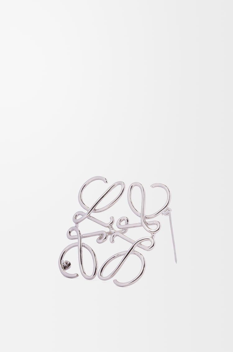 LOEWE Anagram brooch in metal Palladium
