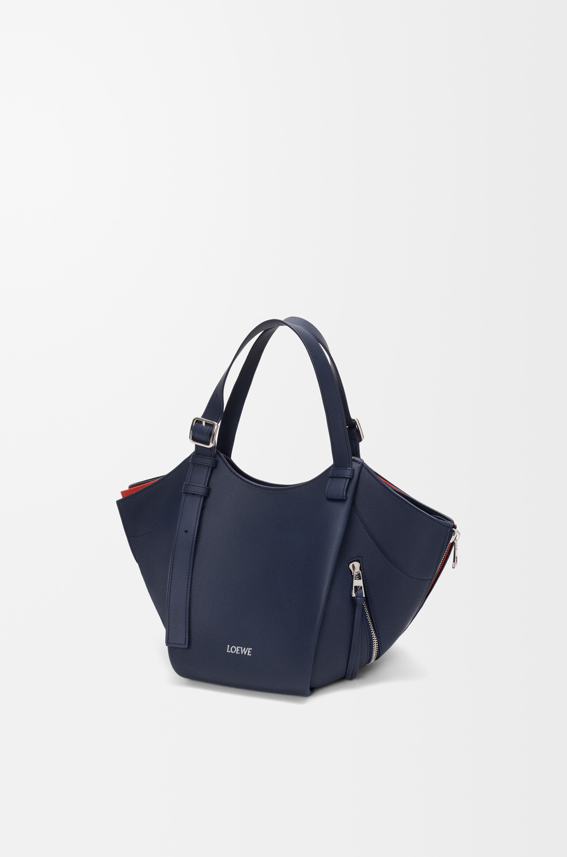 Layered Hammock Flip bag in classic calfskin Blue - LOEWE USA