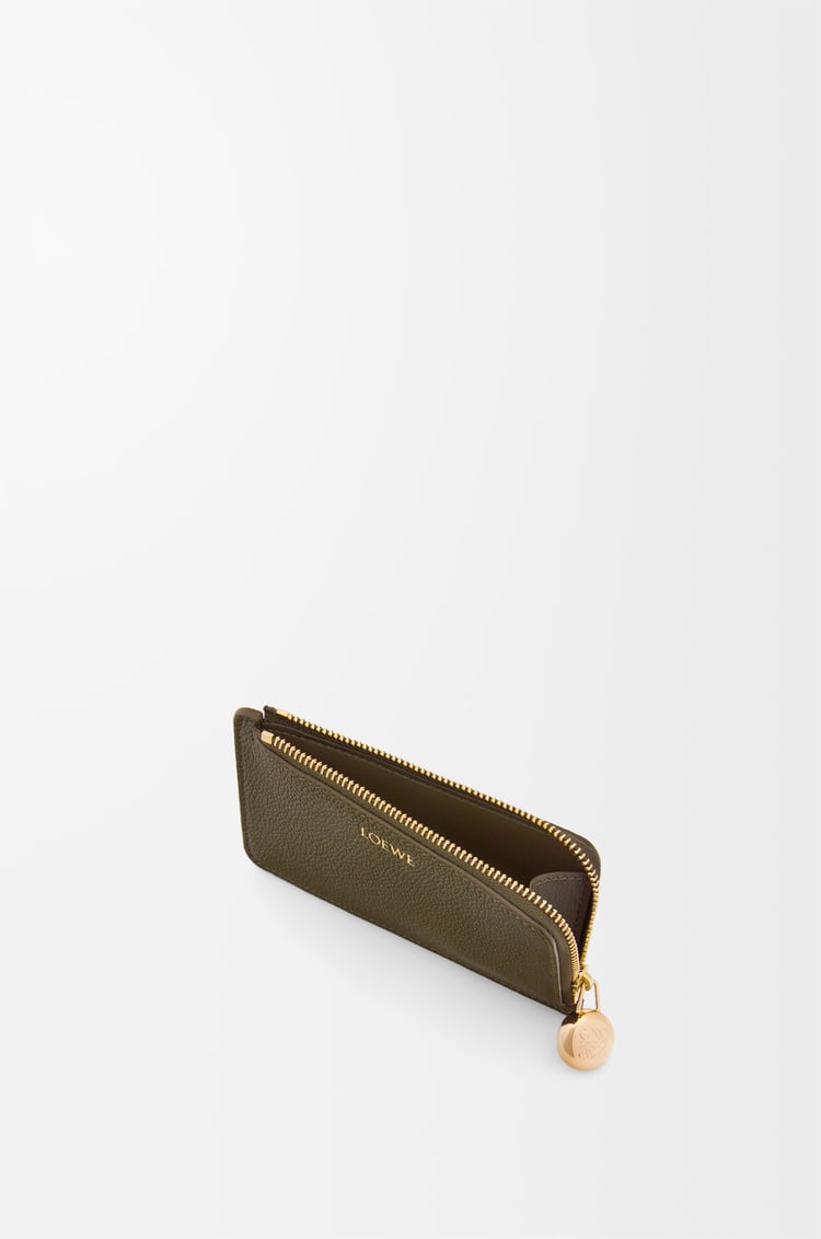LOEWE ペブル コインカードホルダー（ペブルグレインカーフ） ダークカーキ