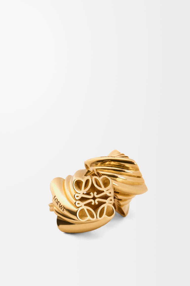 LOEWE Pendientes de botón Twisted Anagram en plata de ley Dorado