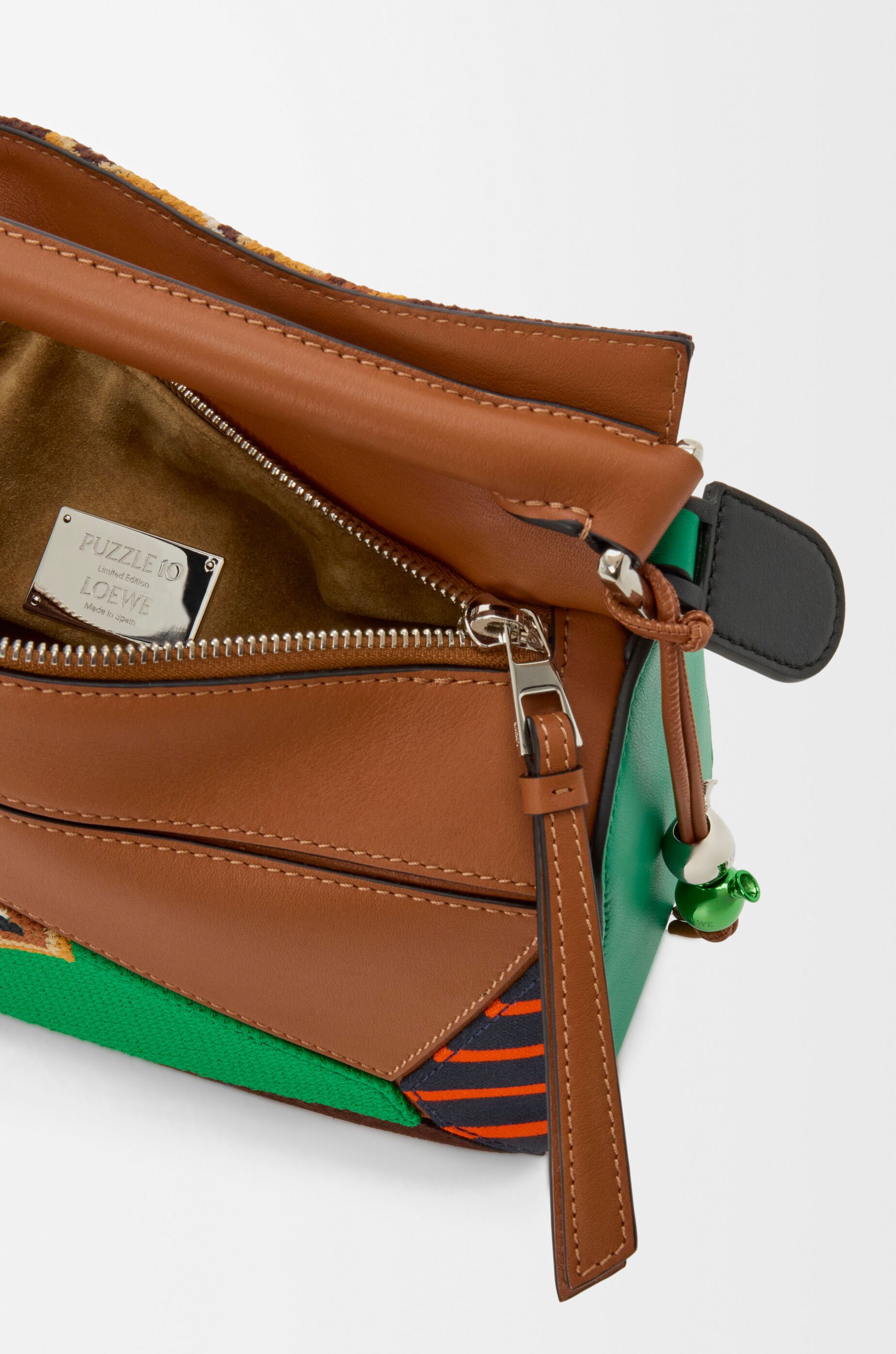 Puzzle 10 Patchwork re-edition bag in calfskin, suede and canvas