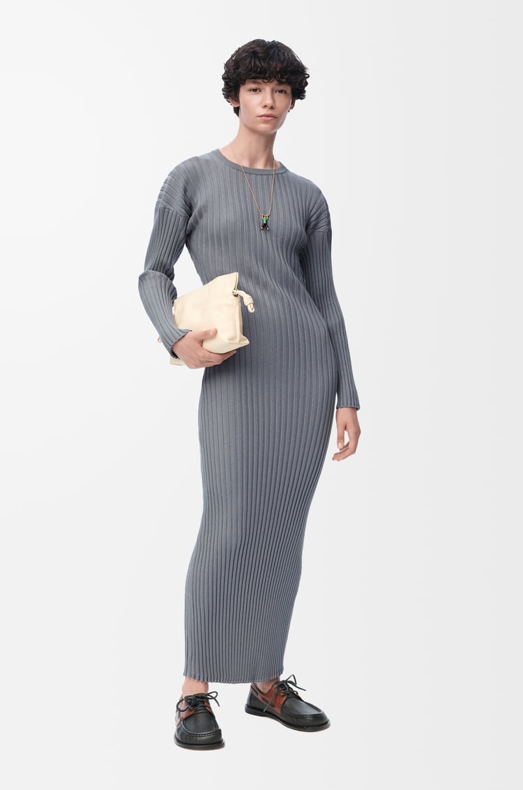 LOEWE ドレス（コットン&レーヨンブレンド） グレー