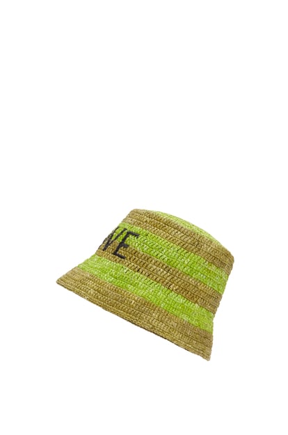 LOEWE Sombrero de pescador en rafia Verde Prado/Oliva plp_rd