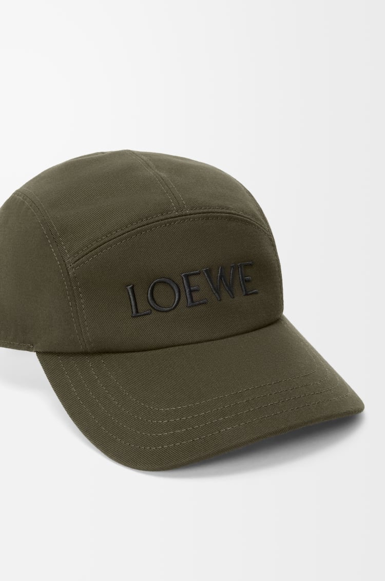 LOEWE Camp cap in cotton Dark Khaki
