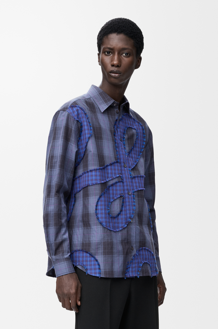 LOEWE Camisa en algodón Azul Marino