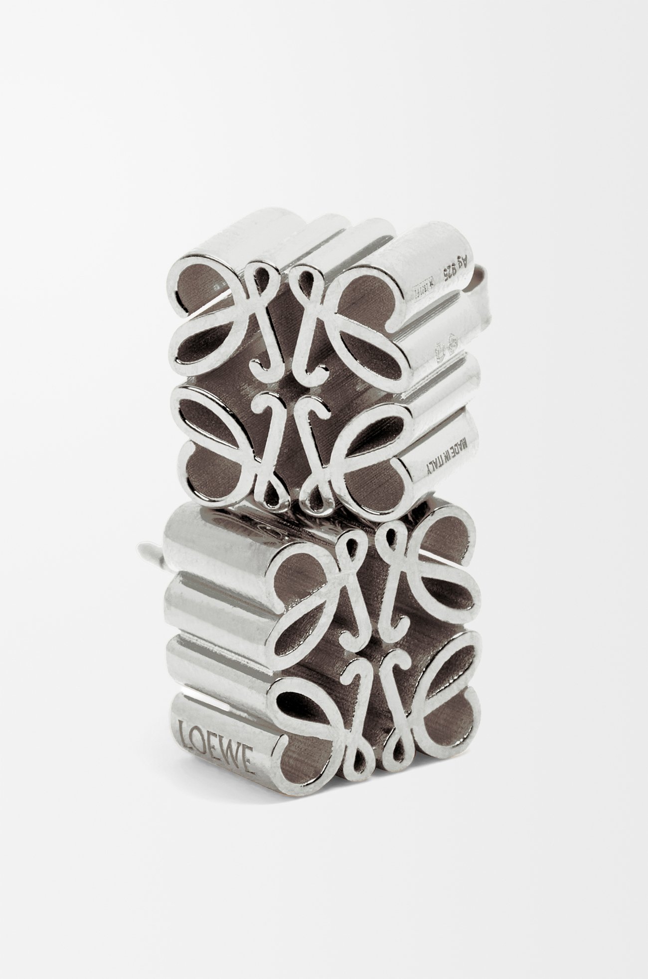 LOEWE アナグラム スタッズ ピアス (スターリングシルバー) シルバー