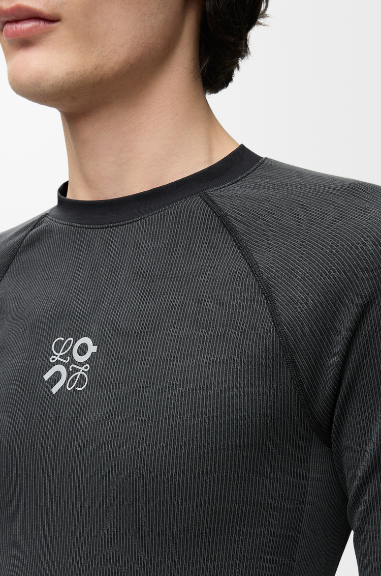 LOEWE Long sleeve top in technical jersey Black