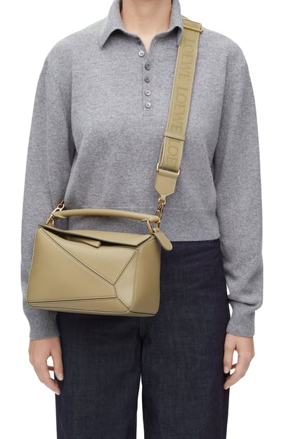 LOEWE Small Puzzle bag in satin calfskin Clay Green plp_rd