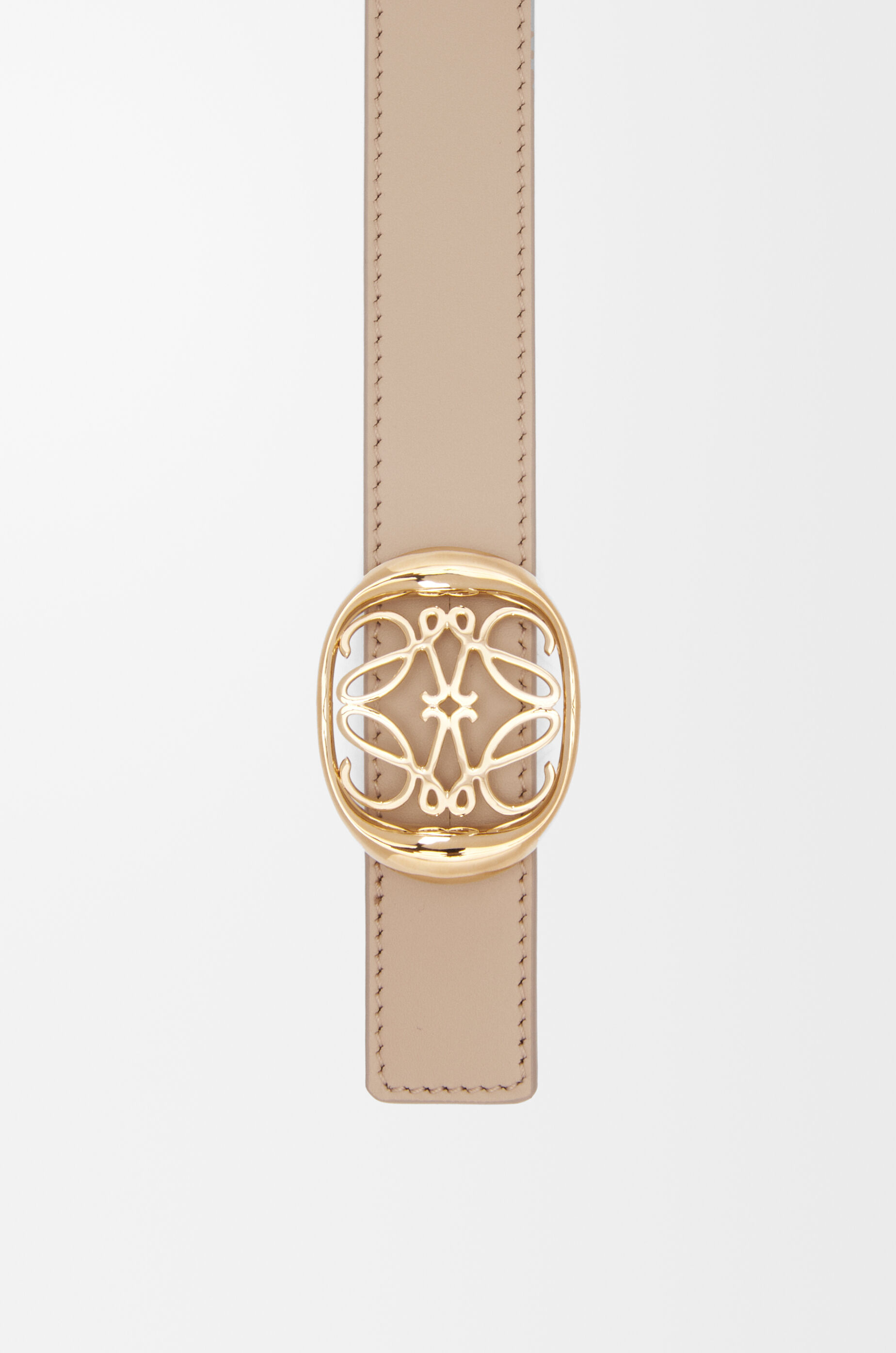 Reversible Anagram Ellipse belt in smooth calfskin Brown - LOEWE
