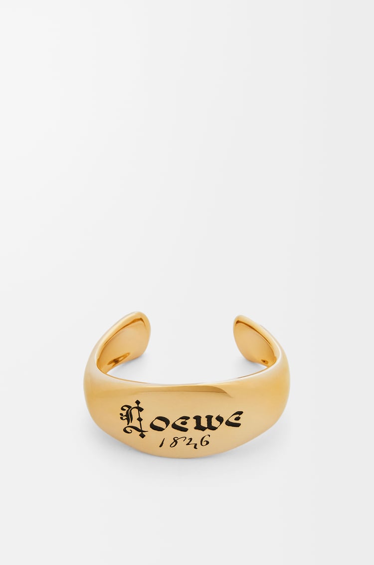 LOEWE Brazalete tipo sello en plata de ley Dorado