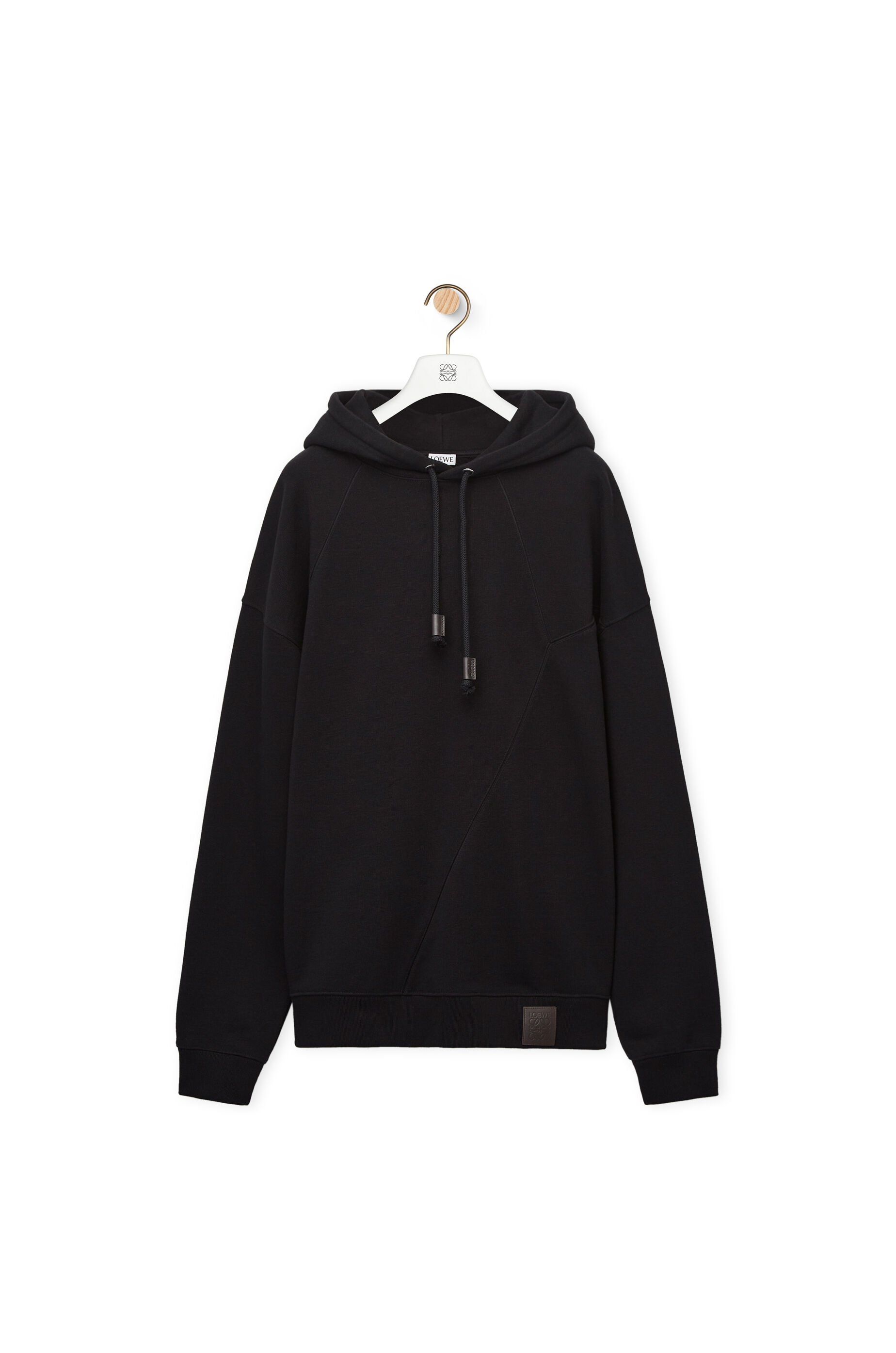 Puzzle relaxed fit hoodie in cotton Black - LOEWE