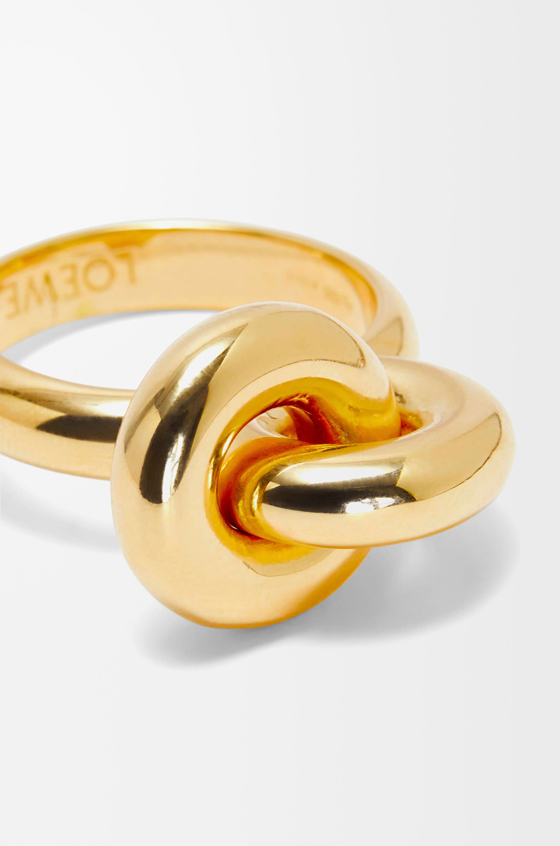 Donut link ring in sterling silver Gold - LOEWE