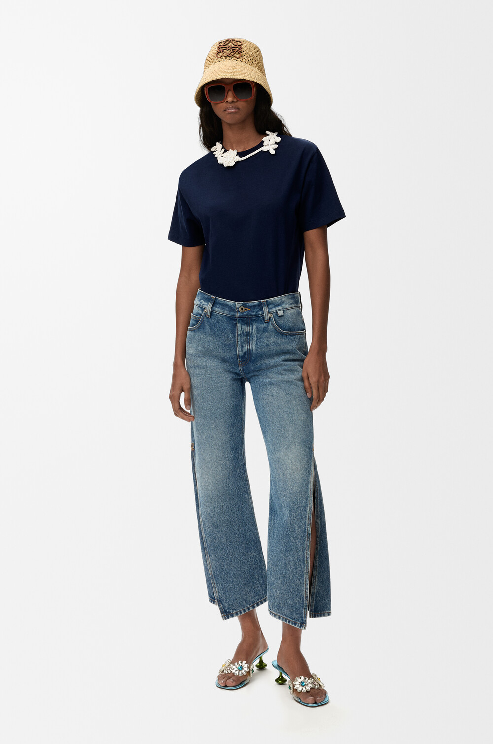 レギュラーフィット Tシャツ（コットン） ブルー - ロエベ 日本 公式サイト
