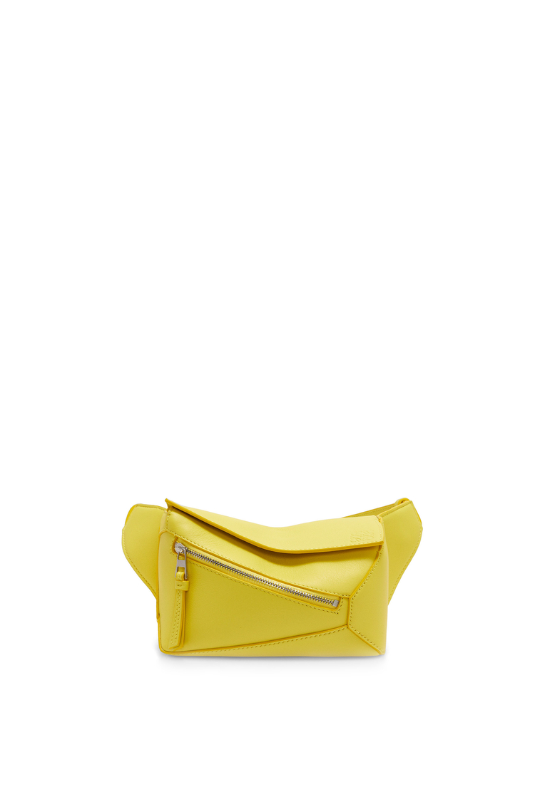 LOEWE Mini Puzzle Bumbag in classic calfskin Lemon Zest