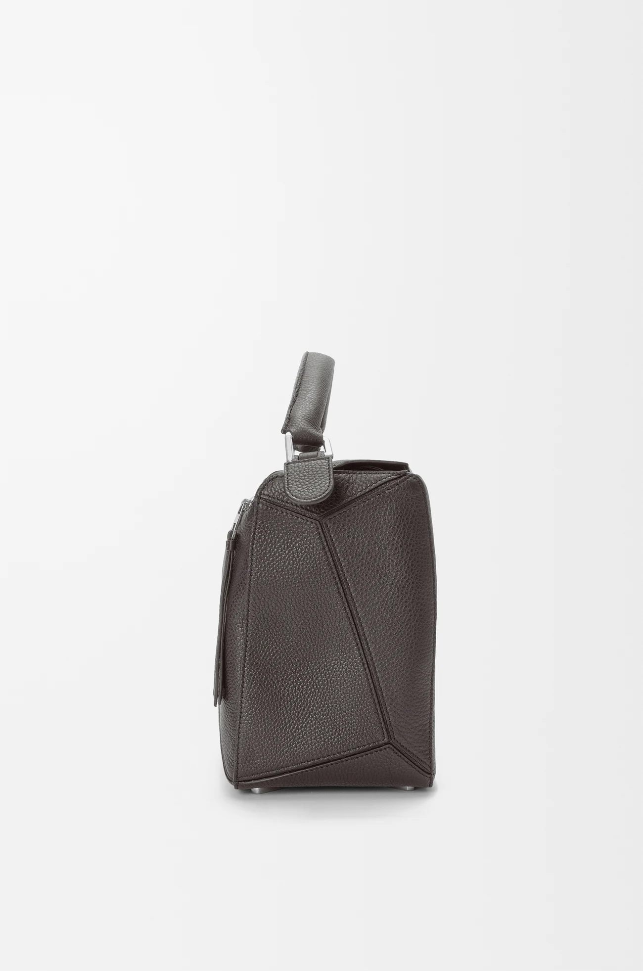 LOEWE Large Puzzle bag in supple grained calfskin Dark Grey