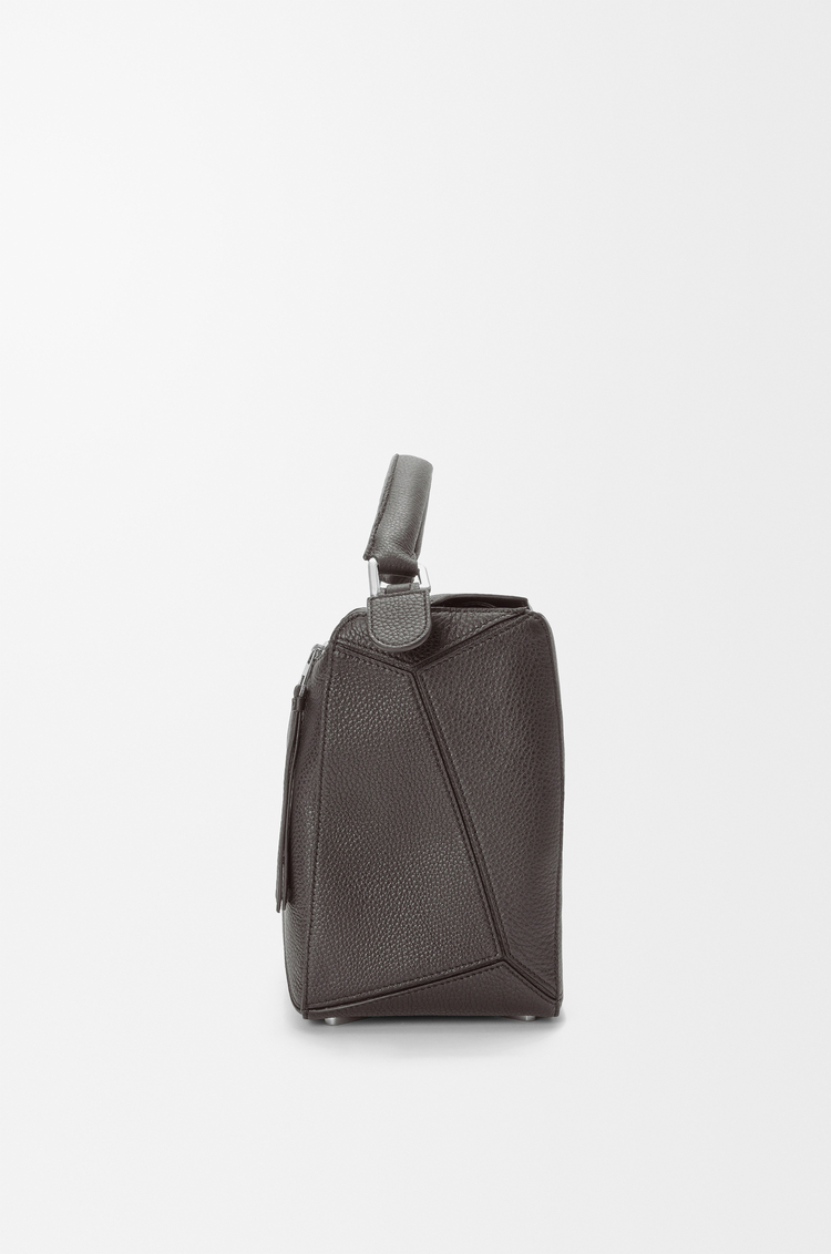 LOEWE Large Puzzle bag in supple grained calfskin Dark Grey