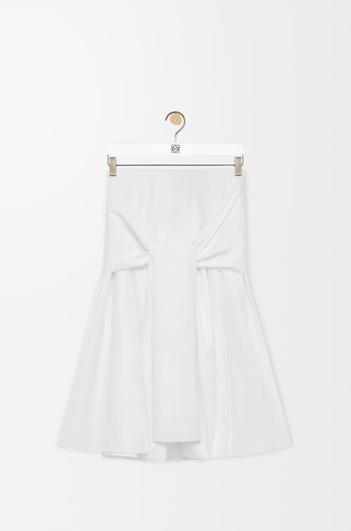 LOEWE Falda cruzada en algodón Blanco